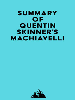 cover image of Summary of Quentin Skinner's Machiavelli